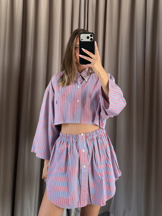 Coordinato vintage Ralph Lauren righe tg U