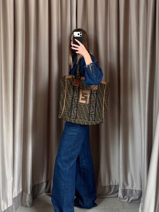 Borsa vintage Fendi monogram a mano