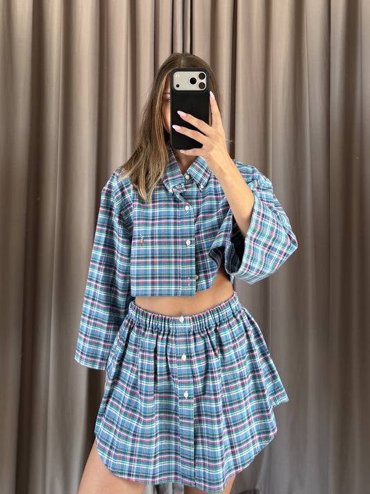 Coordinato vintage Ralph Lauren tartan tg U