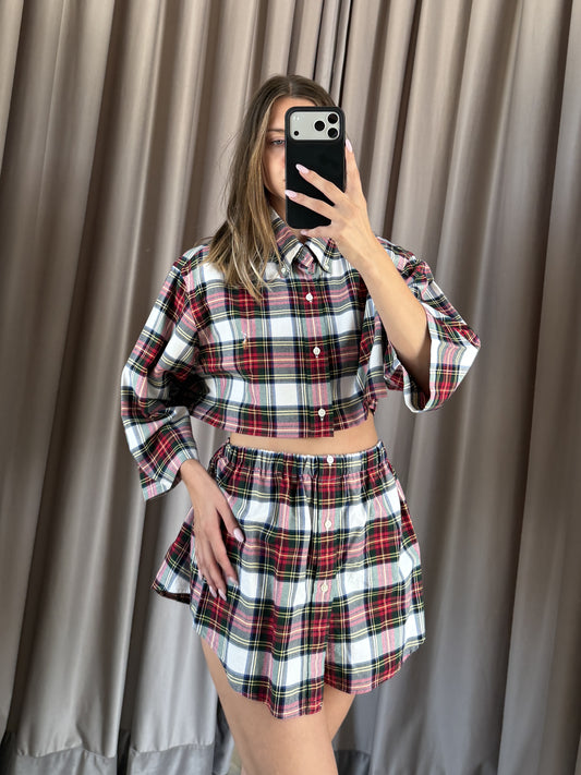 Coordinato vintage Ralph Lauren tartan tg U