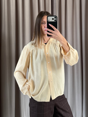 Camicia vintage Yves Saint Laurent seta logo tg S/M