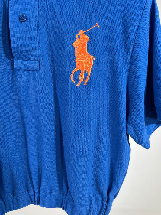 Polo vintage Ralph Lauren cropped blu tg M