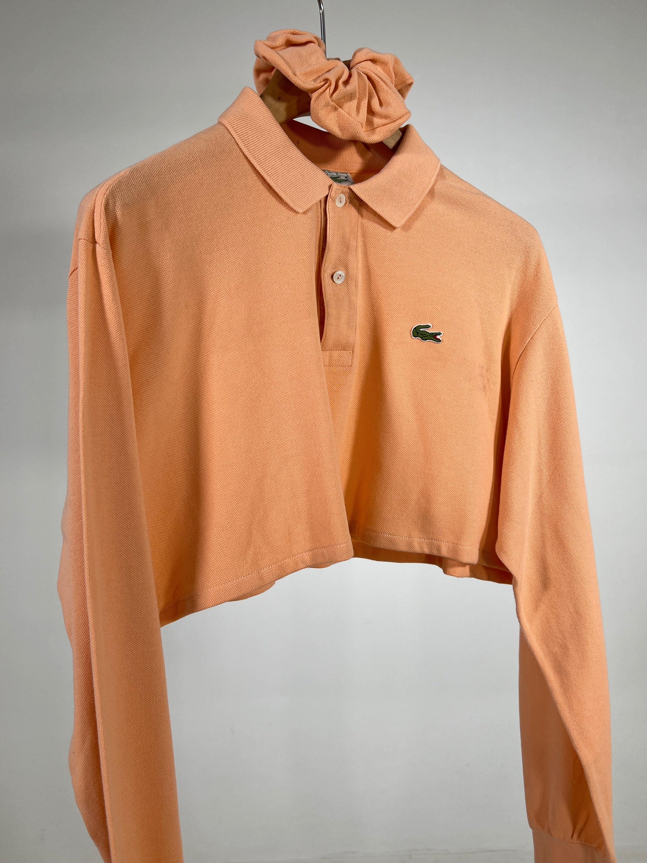 Polo vintage Lacoste cropped pesca tg S/M