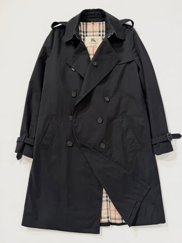 Trench vintage Burberry nero doppiopetto tg M