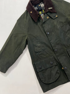 Giacca vintage Barbour Bedale verde bambino