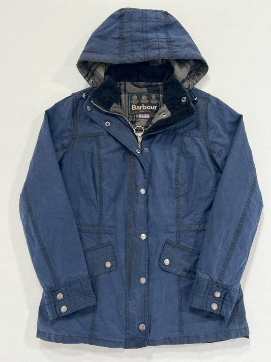 Giacca vintage Barbour blu cerato tg S
