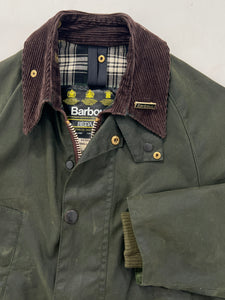 Giacca vintage Barbour Bedale verde bambino