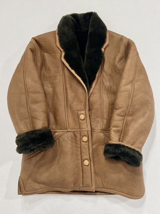 Montone vintage Shearling marrone/verde tg L