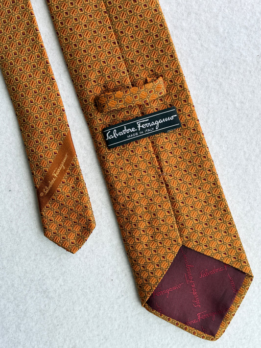 Cravatta vintage S. Ferragamo seta