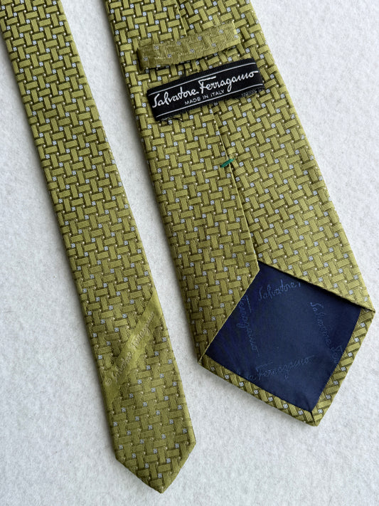 Cravatta vintage S. Ferragamo seta