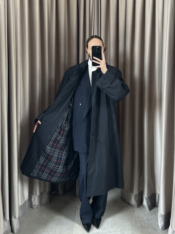Trench vintage Burberry blu tg XL
