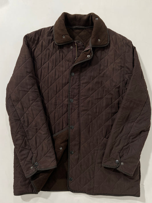 Giacca vintage Barbour in trapunta marrone tg XL