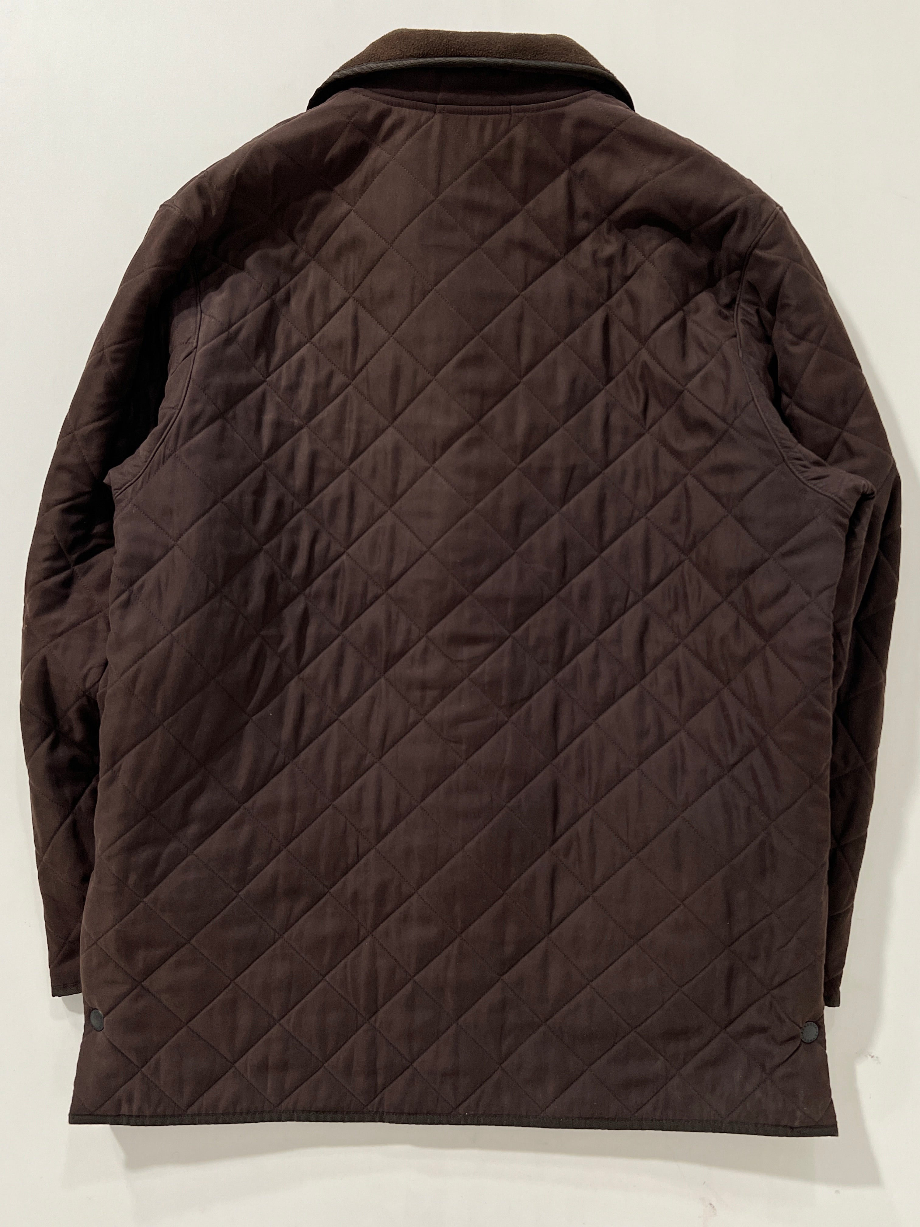 Giacca vintage Barbour in trapunta marrone tg XL