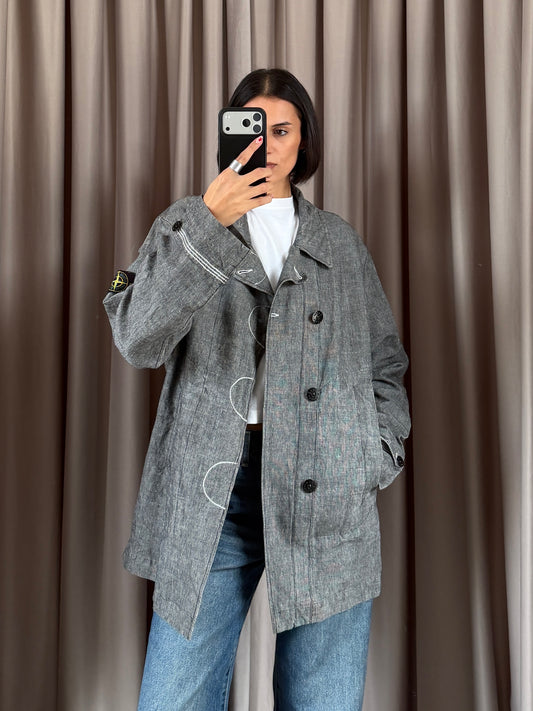 Giacca vintage Stone Island lino/cotone tg XL