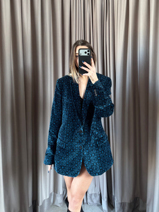 Blazer vintage Versace velluto fantasia tg L