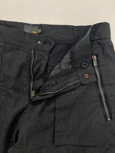 Cargo vintage Fendi monogram nero tg 48