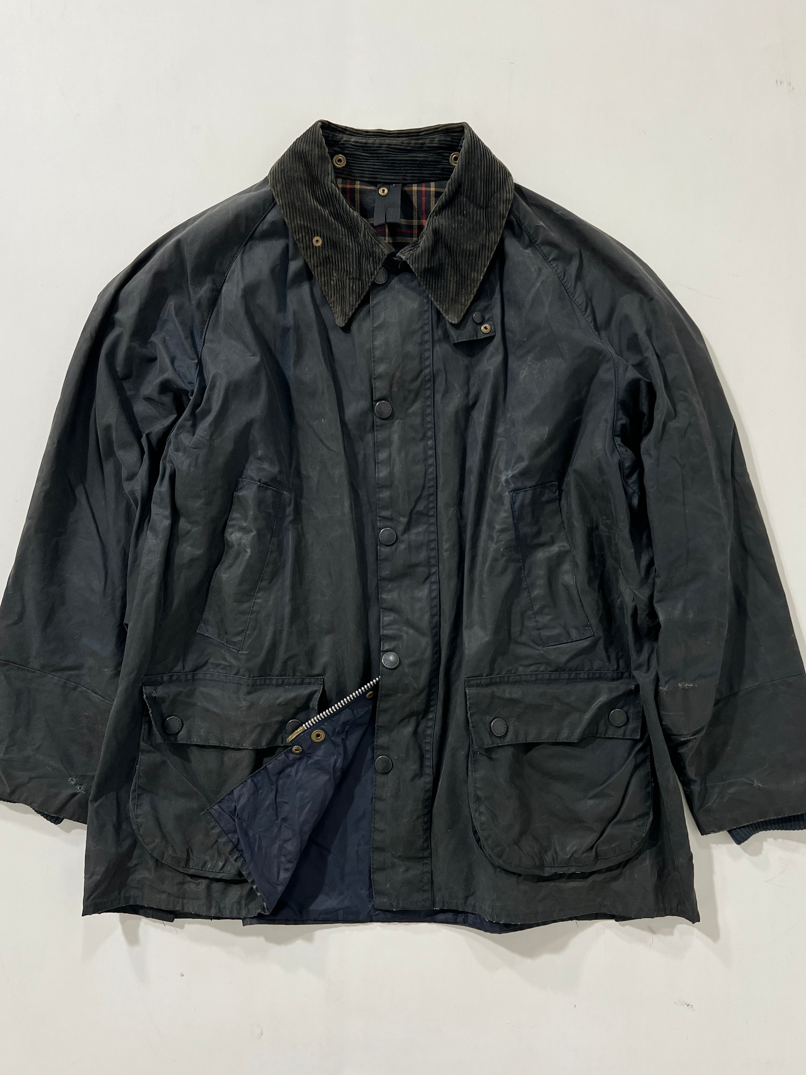 Giacca vintage Barbour Bedale blu tg L