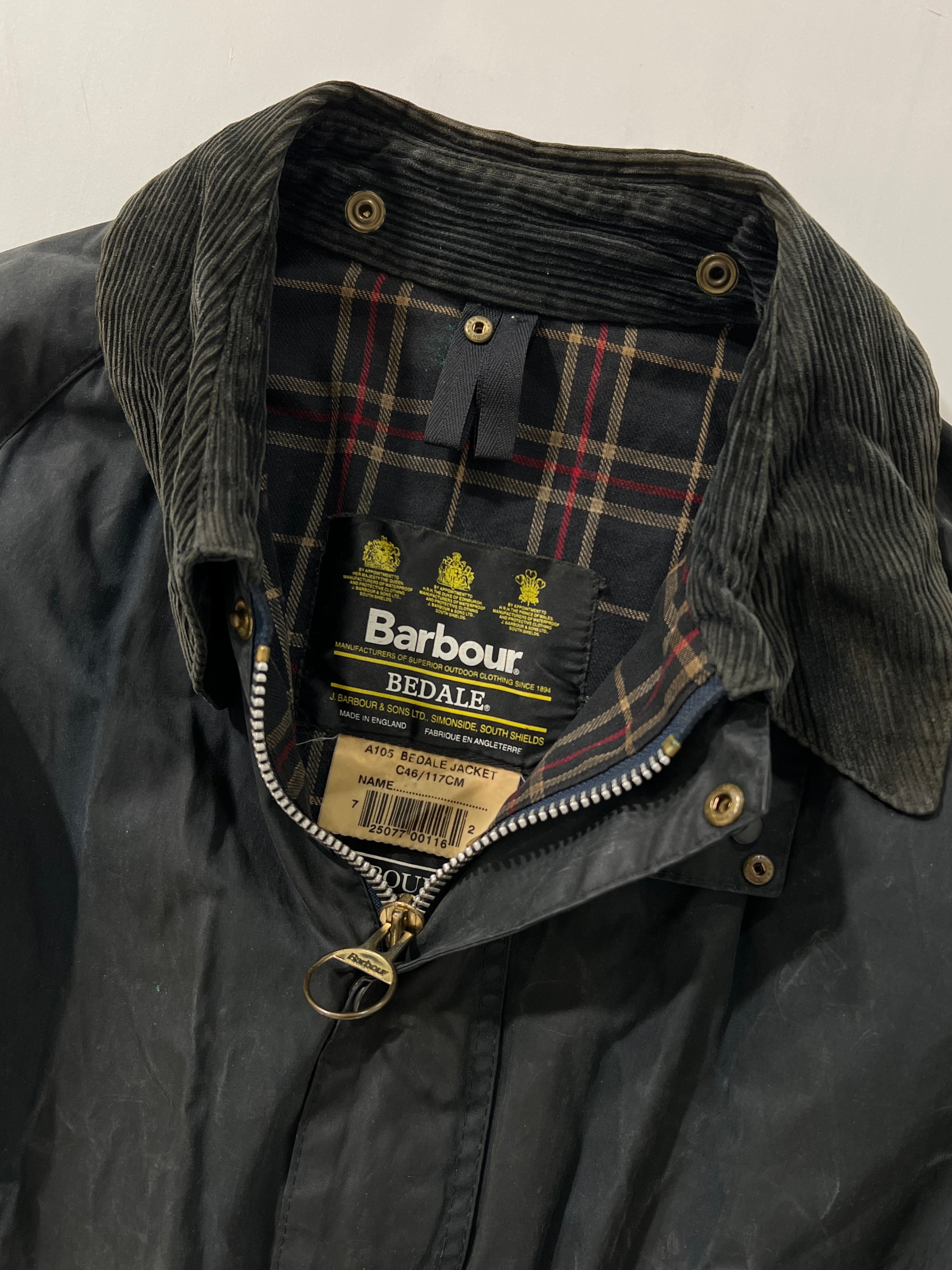 Giacca vintage Barbour Bedale blu tg L