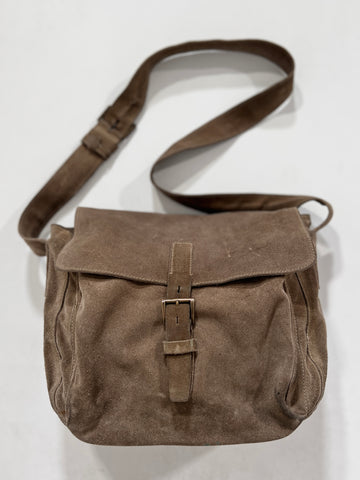 Borsa vintage Prada scamosciata marrone