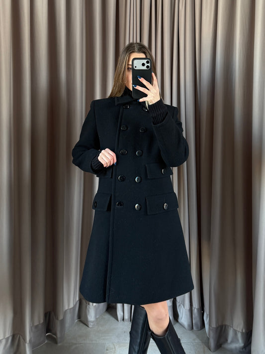 Cappotto vintage Yves Saint Laurent nero tg M