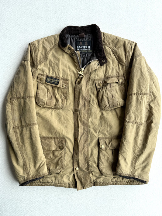 Giacca vintage Barbour International sabbia tg XL