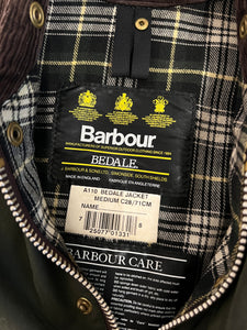 Giacca vintage Barbour Bedale verde bambino