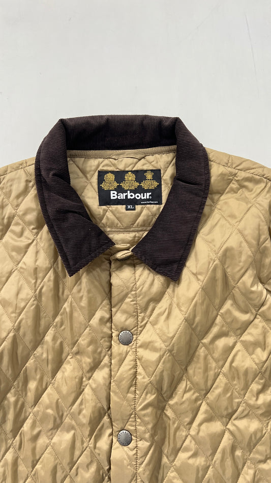 Giacca vintage Barbour in trapunta oro tg XL