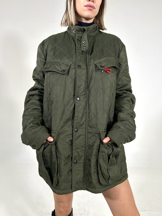 Giacca vintage Barbour Ariel verde tg XL