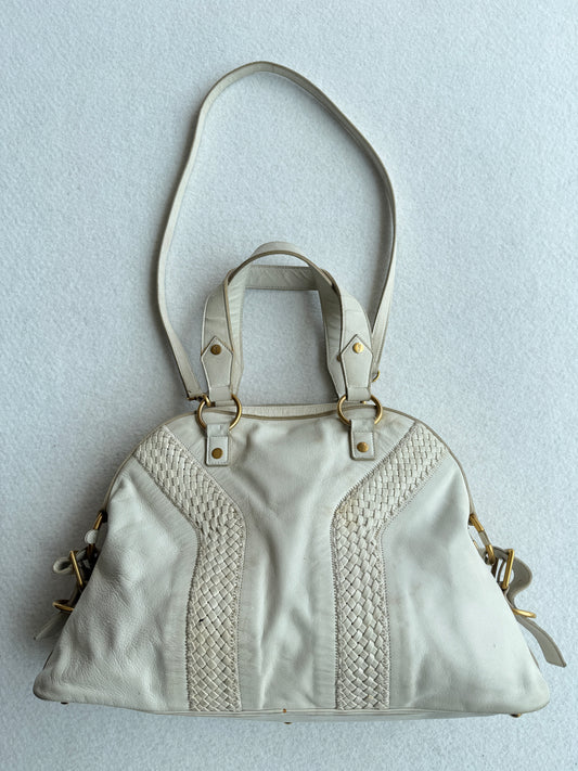 Borsa vintage Yves Saint Laurent in pelle bianco