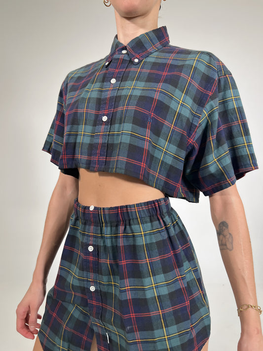 Coordinato vintage Ralph Lauren tartan tg U