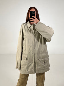 Trench vintage Burberry grigio tg L/XL