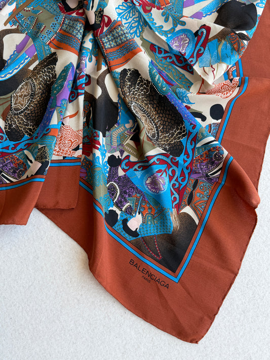 Foulard vintage Balenciaga seta