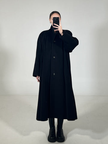 Cappotto vintage Max Mara nero lungo tg M