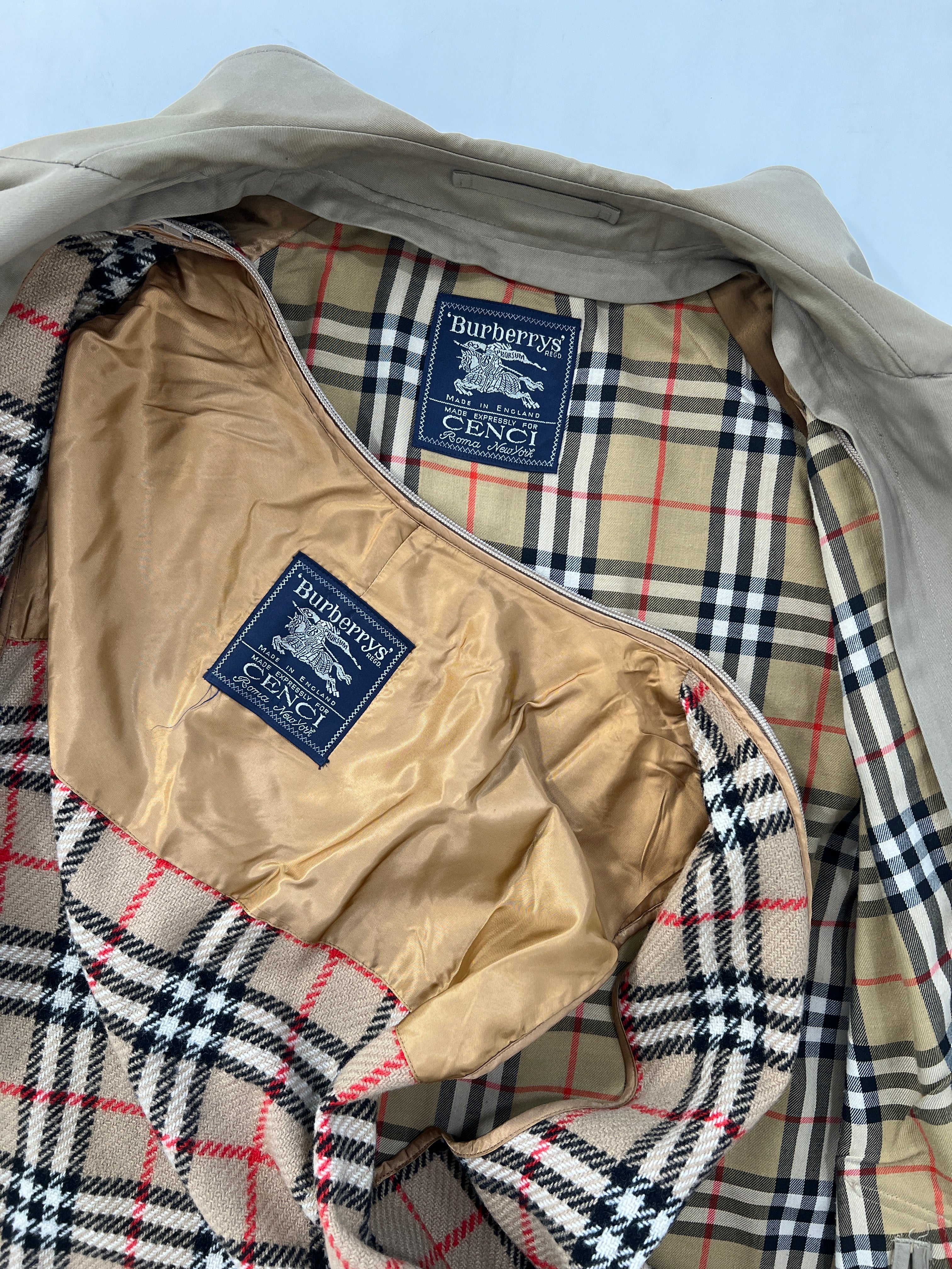 Trench vintage Burberry con interno tg XL