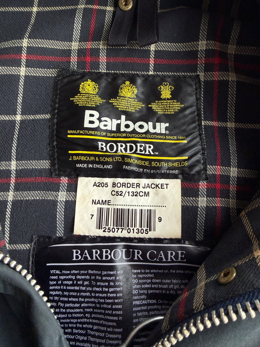 Giacca vintage Barbour Border blu tg XL+