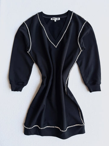Vestito McQueen nero con brillantini tg M