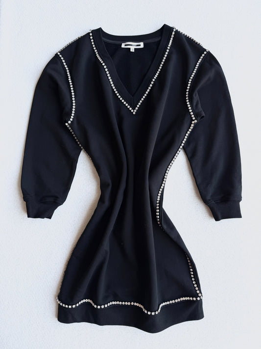 Vestito McQueen nero con brillantini tg M