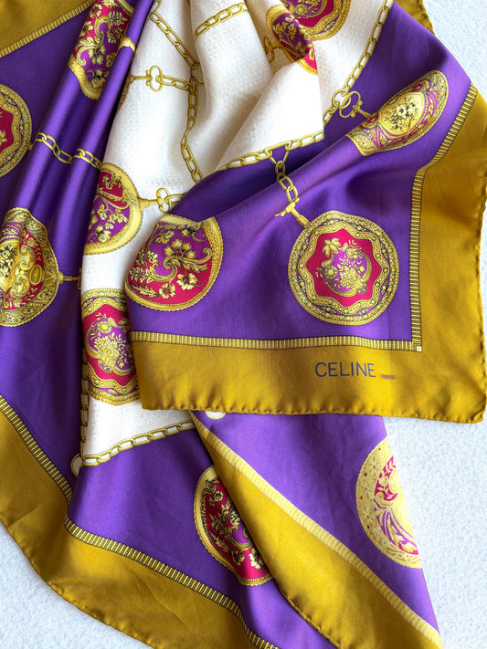 Foulard vintage Celine seta