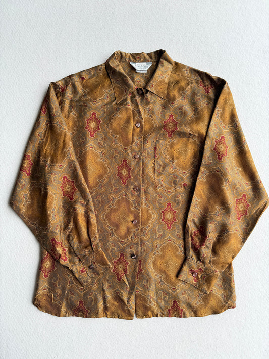 Camicia vintage Max Mara seta fantasia tg 44