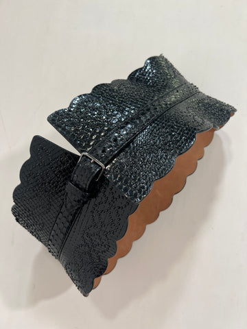 Cintura vintage Alaia nera pelle