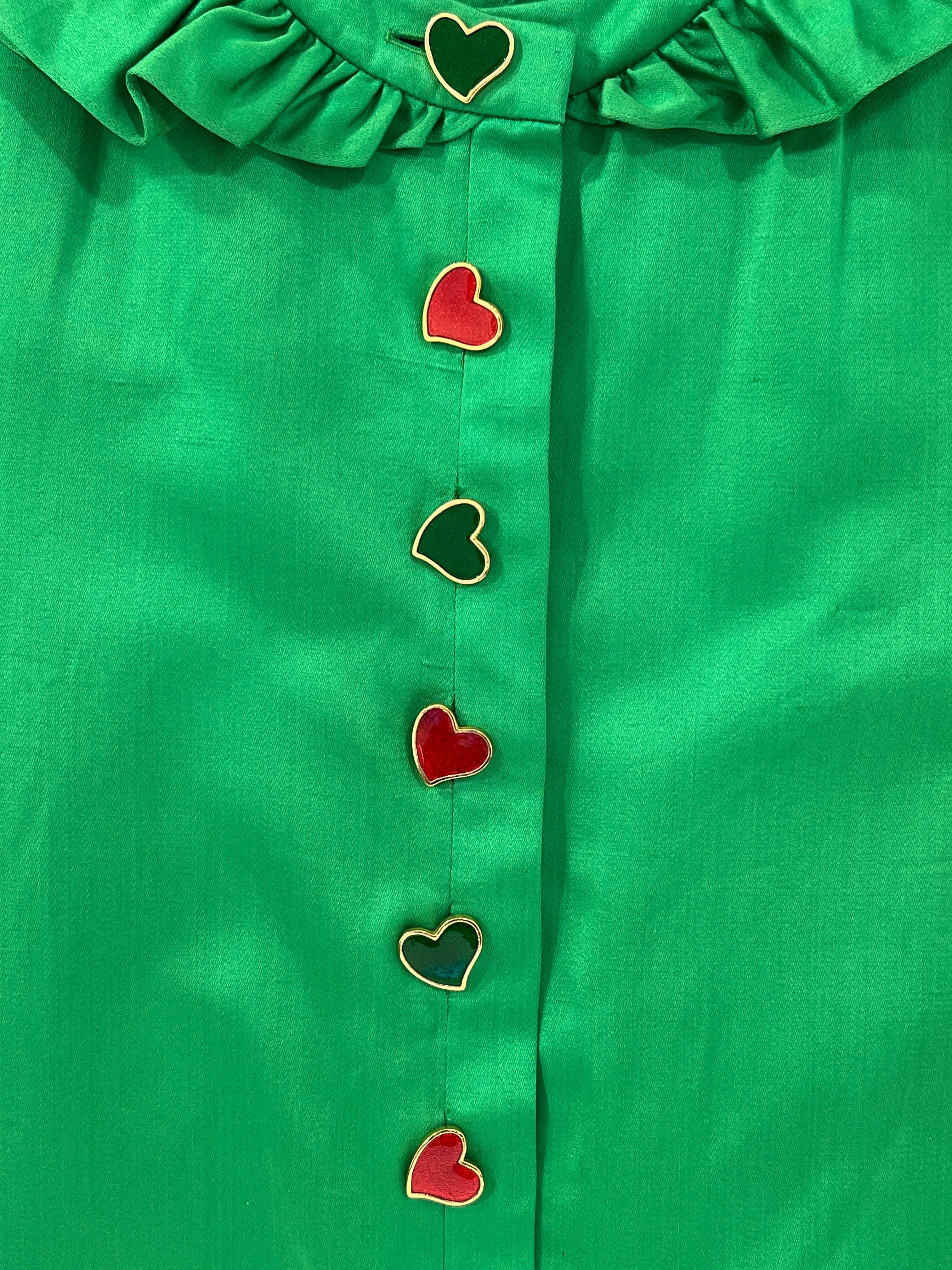 Vestito vintage YSL verde tg 38