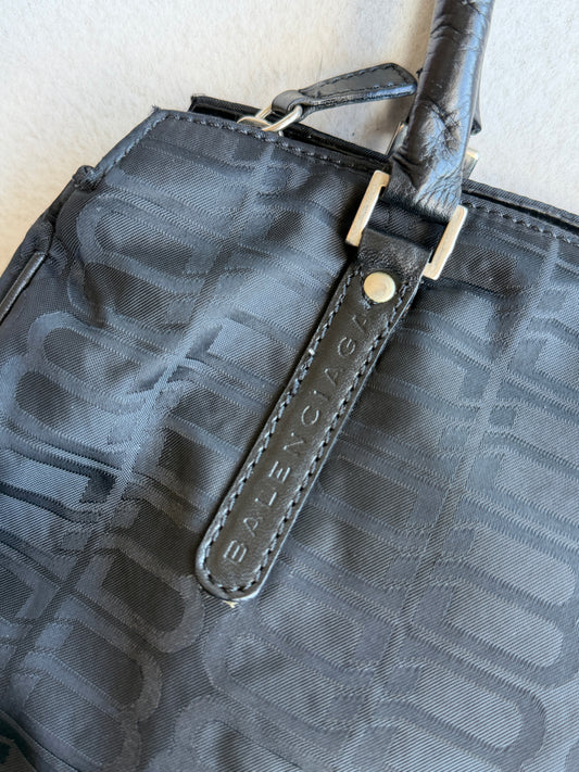 Borsa vintage Balenciaga blu monogram