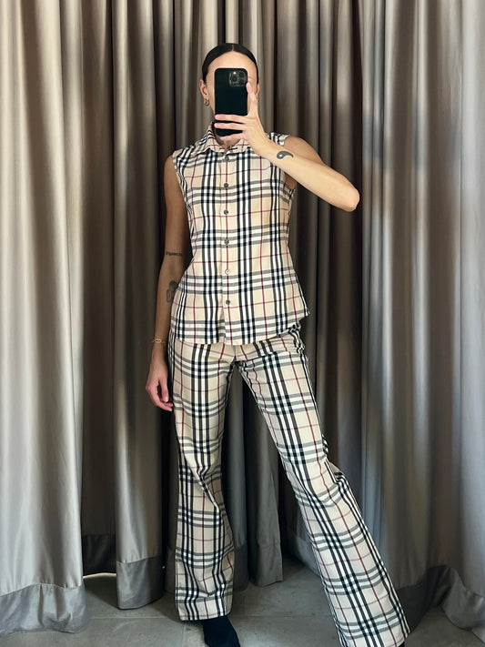 Pantaloni vintage Burberry tartan tg S/M