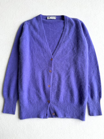 Cardigan vintage Lanvin cashmere lilla tg 42