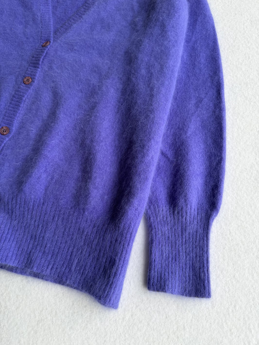 Cardigan vintage Lanvin cashmere lilla tg 42