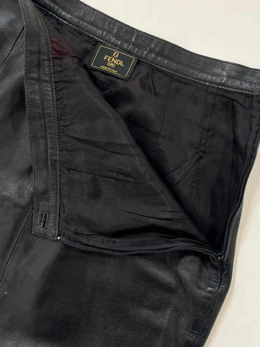 Gonna vintage Fendi pelle tg 42