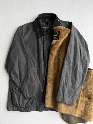 Giacca vintage Barbour Bedale antracite tg C48