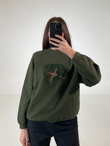 Felpa vintage Gucci verde tg S