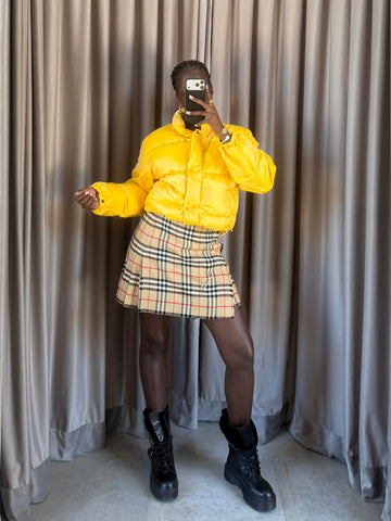 Gonna vintage Burberry tartan in lana tg S/M
