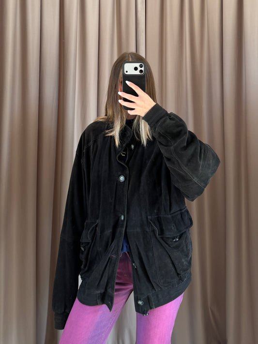 Bomber renna vintage nero tg XL